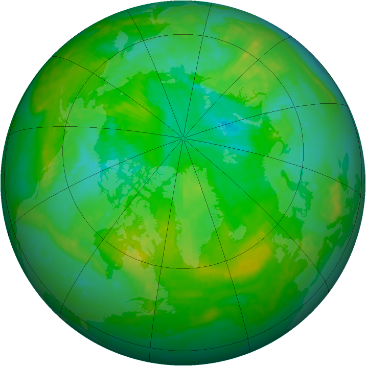 Arctic ozone map for 23 July 2001